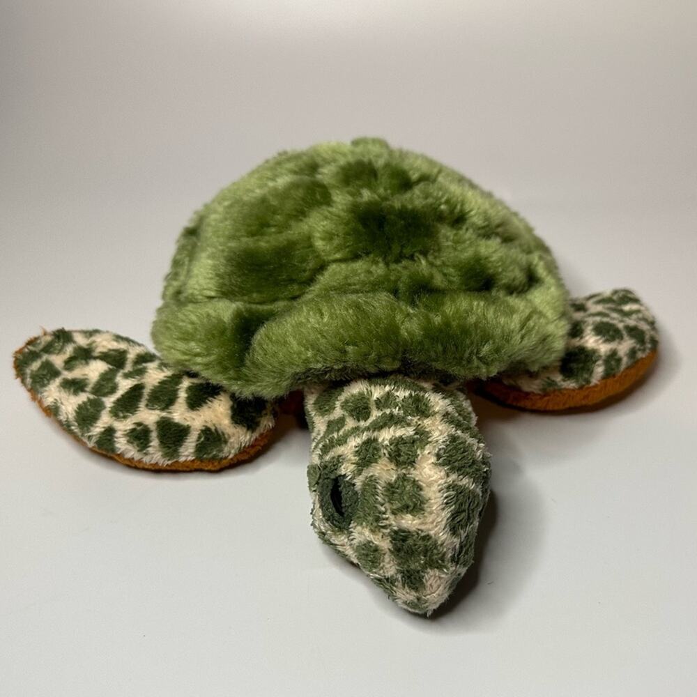 SeaWorld Sea Turtle Plush Green, Beige and Brown Stuffed Animal 10"